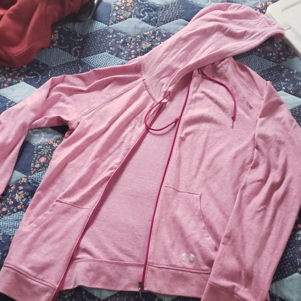 Under armour pink Heat Gear hoodie